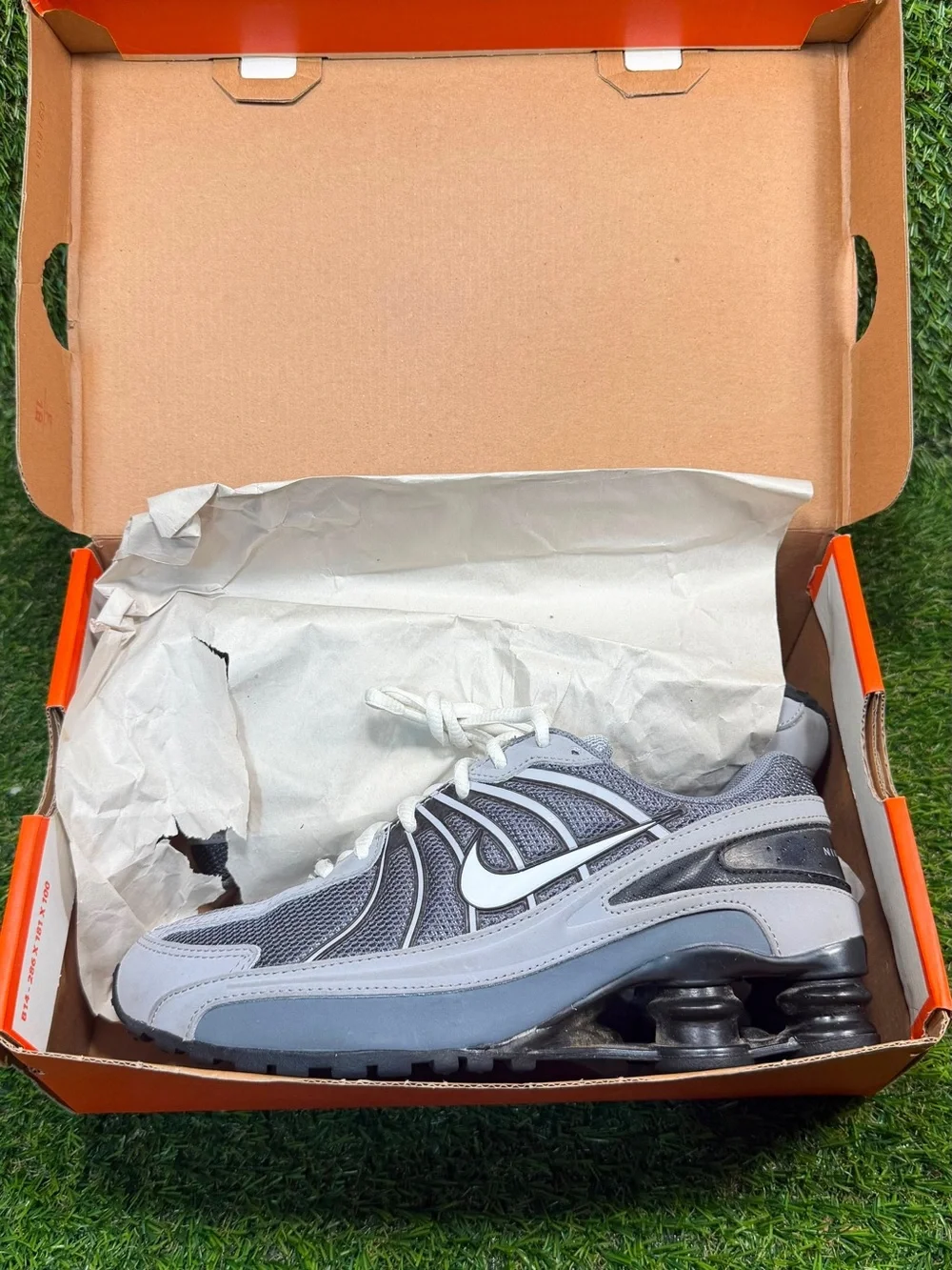 Nike Shox Turbo VII GS Cool Grey Black White 325225-011 Size 4.5Y Vintage 08